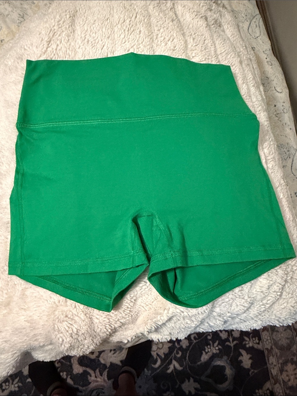 Fleo High-Waist Green Women's Shorts